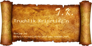 Truchlik Krisztián névjegykártya
